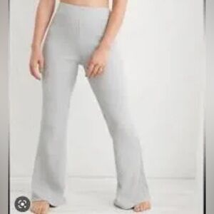 Flattering Aerie Waffle High Waisted Flare Pant,Sz Medium